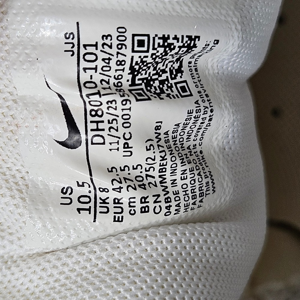 Nike Air Max 90 Women 10.5 White Black DH8010-101 Leather Mesh Running Sneakers - Picture 7 of 15